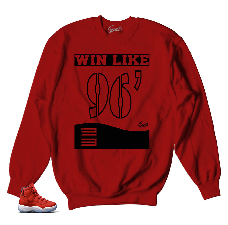 Win 23 sweatshirts to match retro 11 shoes | Gym red 11
