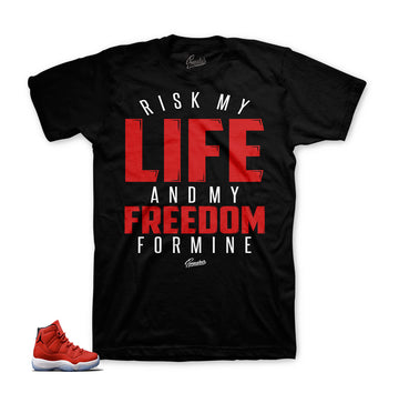 My life and my freedom shirt match retro 11 amy red.